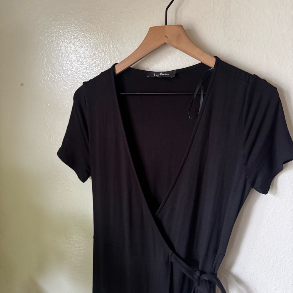 Lulus | Evolve Black Wrap Maxi Dress - Picture 3 of 7